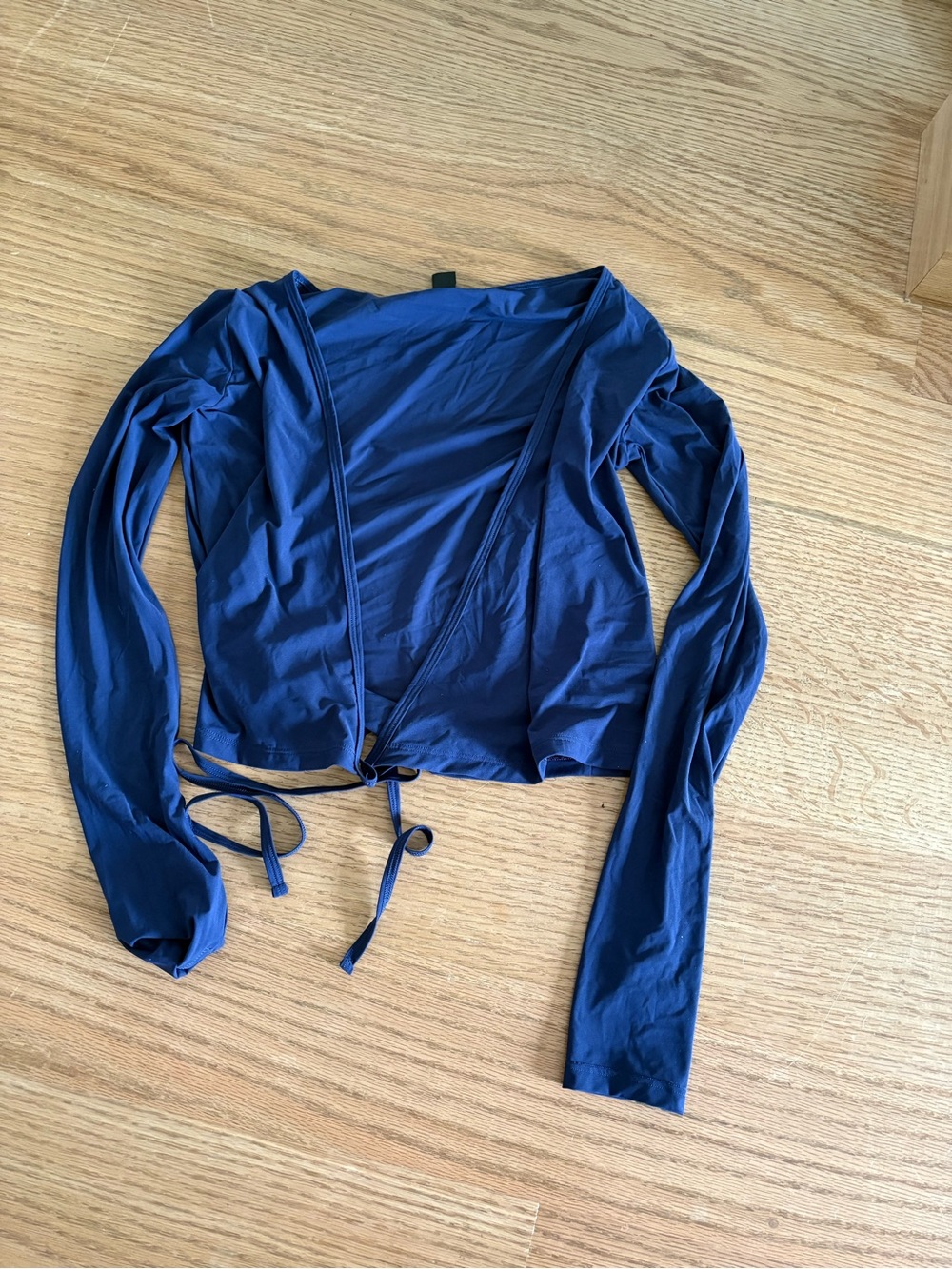 Abercrombie & Fitch Navy Blue Wrap Crop Top